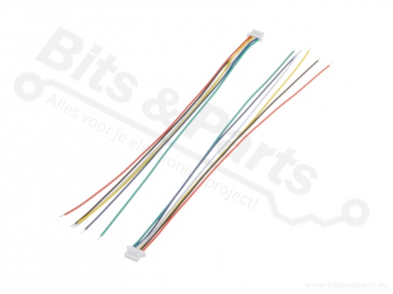 Signaalconnector JST SH 6-polig  micro met draad en socket 15cm